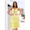 imageVOTEPRETTY Womens Summer Dresses Spring Sundresses Beach Clothes Outfit Vacation 2024 V Neck Casual Tropical Resort HawaiianBright Yellow