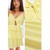 imageVOTEPRETTY Womens Summer Dresses Spring Sundresses Beach Clothes Outfit Vacation 2024 V Neck Casual Tropical Resort HawaiianBright Yellow