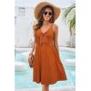 imageVOTEPRETTY Womens Summer Dresses Spring Sundresses Beach Clothes Outfit Vacation 2024 V Neck Casual Tropical Resort HawaiianBrown Red25