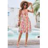 imageVOTEPRETTY Womens Summer Dresses Spring Sundresses Beach Clothes Outfit Vacation 2024 V Neck Casual Tropical Resort HawaiianColorful Small Leaf