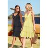 imageVOTEPRETTY Womens Summer Dresses Spring Sundresses Beach Clothes Outfit Vacation 2024 V Neck Casual Tropical Resort HawaiianDark Black