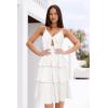 imageVOTEPRETTY Womens Summer Dresses Spring Sundresses Beach Clothes Outfit Vacation 2024 V Neck Casual Tropical Resort HawaiianLight White