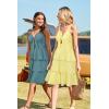 imageVOTEPRETTY Womens Summer Dresses Spring Sundresses Beach Clothes Outfit Vacation 2024 V Neck Casual Tropical Resort HawaiianNavy Blue