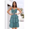 imageVOTEPRETTY Womens Summer Dresses Spring Sundresses Beach Clothes Outfit Vacation 2024 V Neck Casual Tropical Resort HawaiianNavy Blue