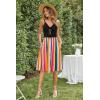 imageVOTEPRETTY Womens Summer Dresses Spring Sundresses Beach Clothes Outfit Vacation 2024 V Neck Casual Tropical Resort HawaiianRainbow25