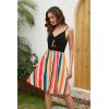 imageVOTEPRETTY Womens Summer Dresses Spring Sundresses Beach Clothes Outfit Vacation 2024 V Neck Casual Tropical Resort HawaiianRainbow25
