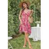 imageVOTEPRETTY Womens Summer Dresses Spring Sundresses Beach Clothes Outfit Vacation 2024 V Neck Casual Tropical Resort HawaiianRed Leopard