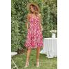 imageVOTEPRETTY Womens Summer Dresses Spring Sundresses Beach Clothes Outfit Vacation 2024 V Neck Casual Tropical Resort HawaiianRed Leopard