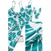 imageVOTEPRETTY Womens Summer Dresses Spring Sundresses Beach Clothes Outfit Vacation 2024 V Neck Casual Tropical Resort HawaiianWhite Green Leaf