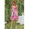 imageVOTEPRETTY Womens Summer Dresses Spring Sundresses Beach Clothes Outfit Vacation 2024 V Neck Casual Tropical Resort HawaiianWhite Multicolored Floral