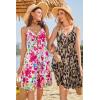 imageVOTEPRETTY Womens Summer Dresses Spring Sundresses Beach Clothes Outfit Vacation 2024 V Neck Casual Tropical Resort HawaiianWhite Multicolored Floral